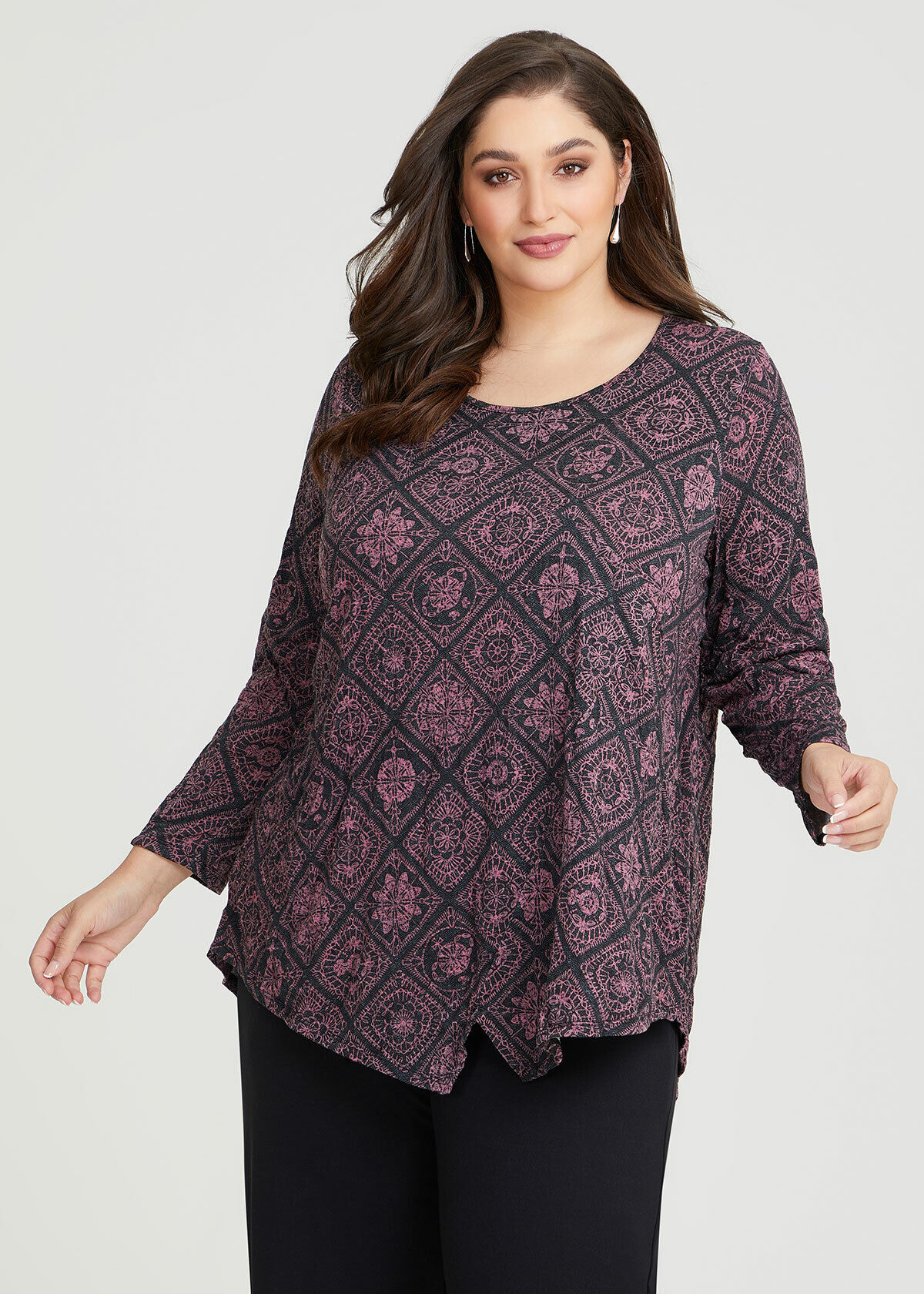 Asymmetrical peplum sale top plus size