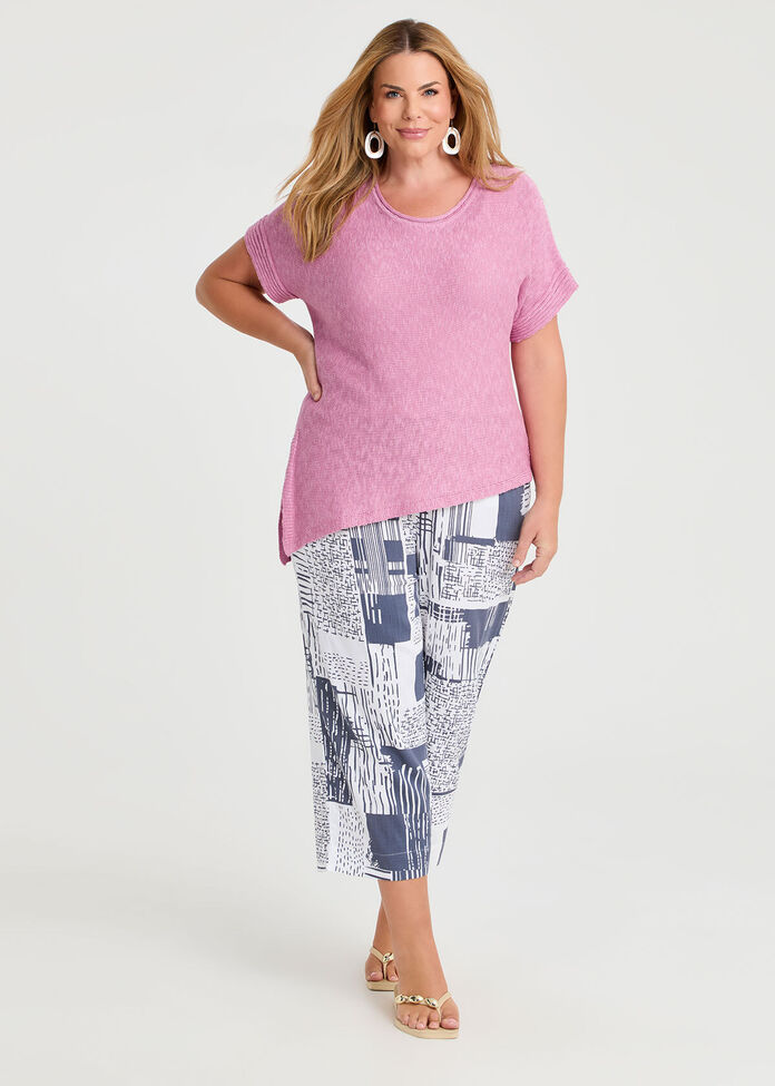 Natural Ella Abstract Crop Pant, , hi-res