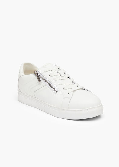 Orthotic Leather Zip Sneaker