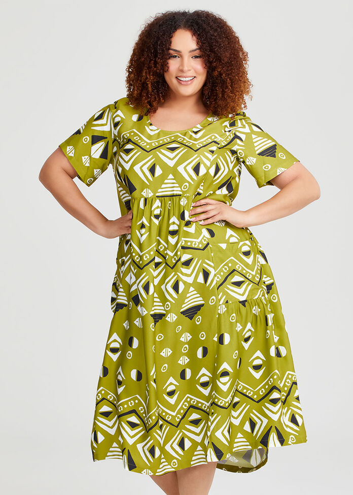 Natural Pocket Midi Dress, , hi-res