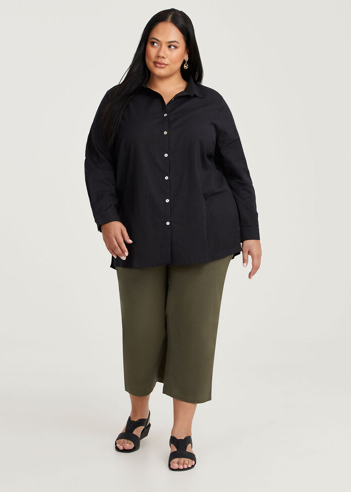 Cotton Linen Essential Shirt, , hi-res