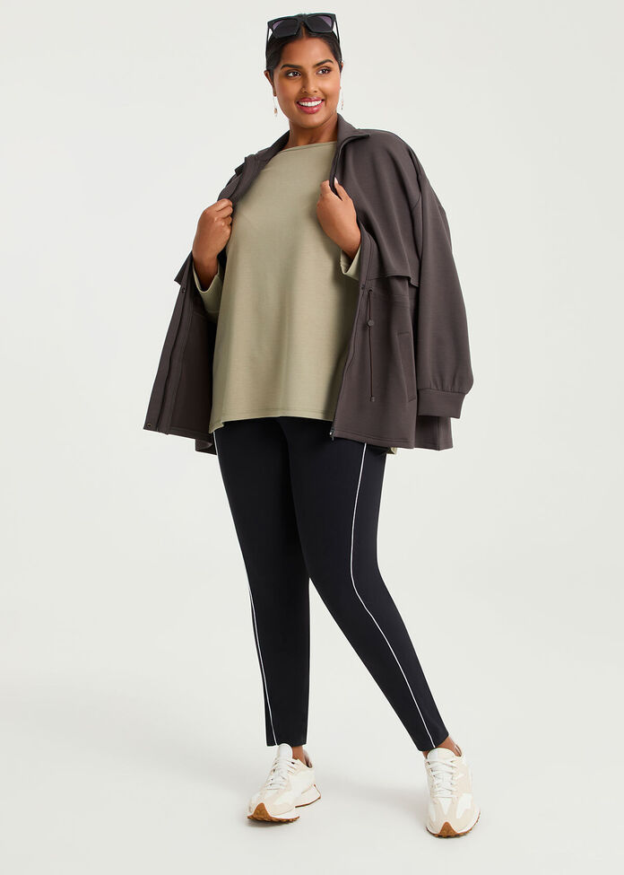 Shop Plus Size Luxe Touch Side Splits Top, Green | Taking Shape NZ