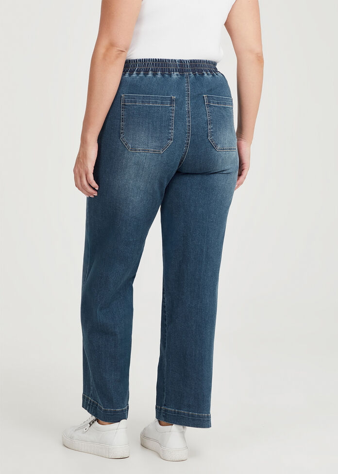 Tall Plus Size Organic Cotton Wide Leg Jeans Blue Taking Shape AU