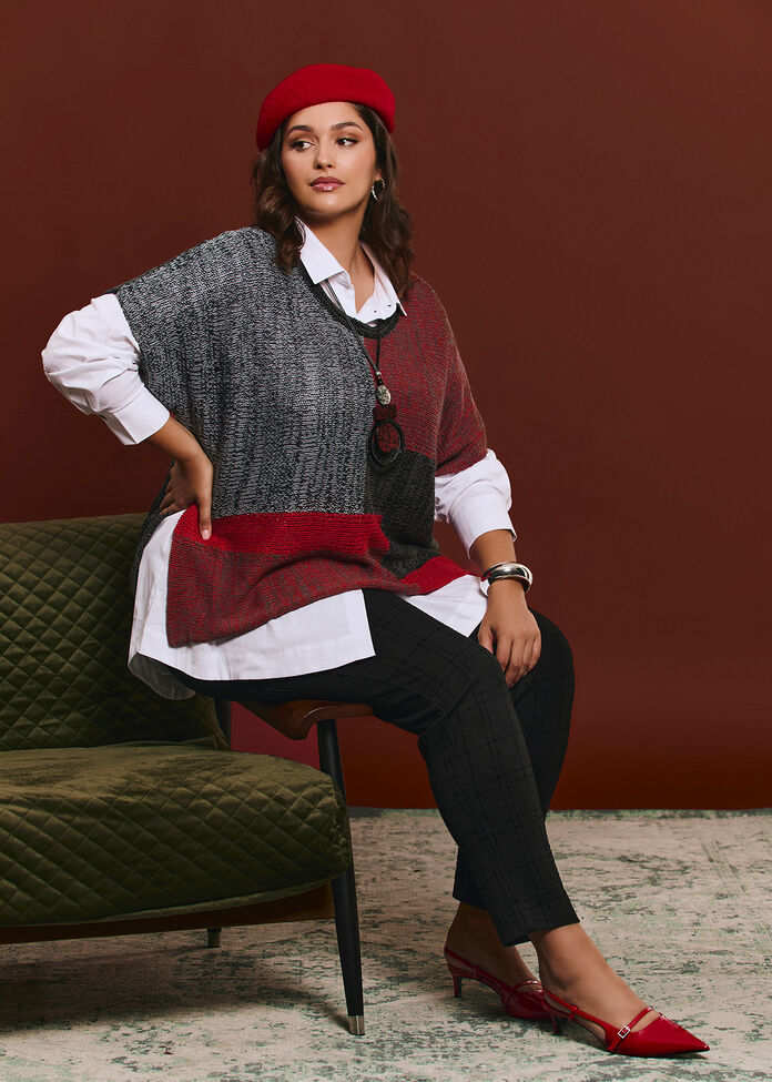Colour Block Knit Jumper, , hi-res