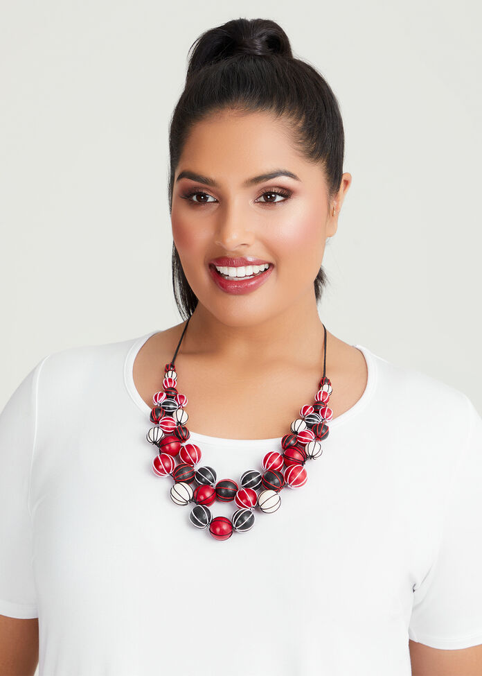 Shop Short Red Black & White Necklace Accessories Taking Shape AU