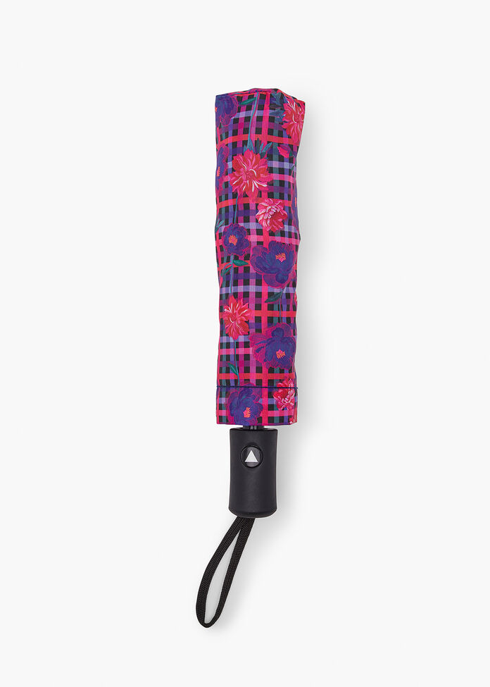 Gingham Floral Umbrella, , hi-res