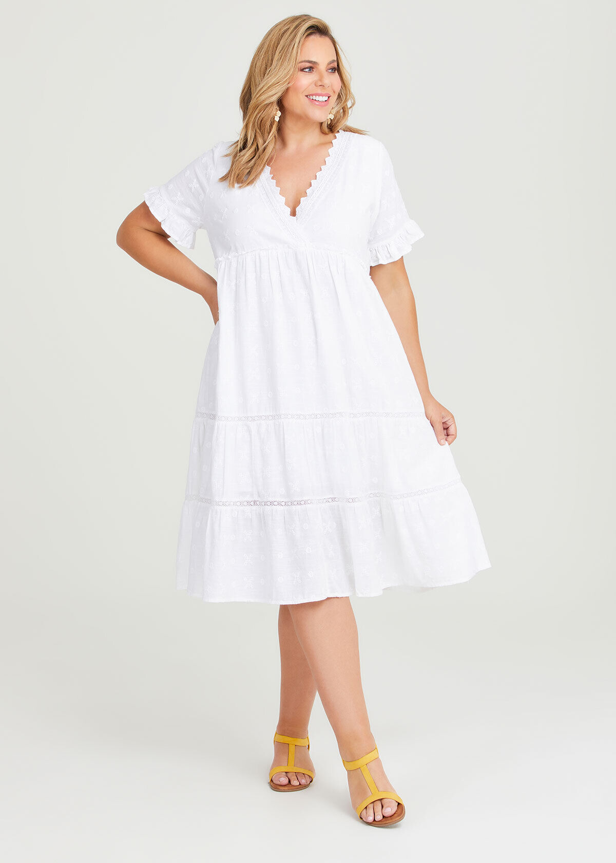 White broderie on sale summer dress