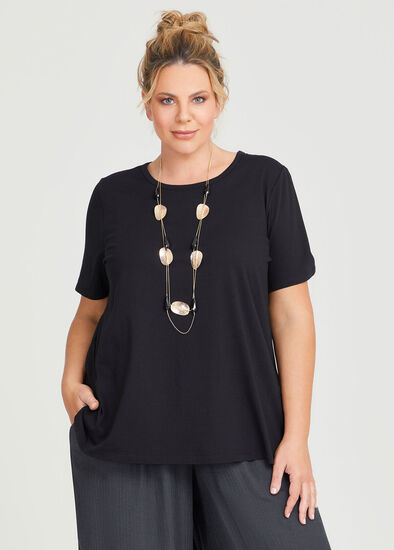 Women's Plus Size Short Sleeve Essential Relaxed Scoop Neck T