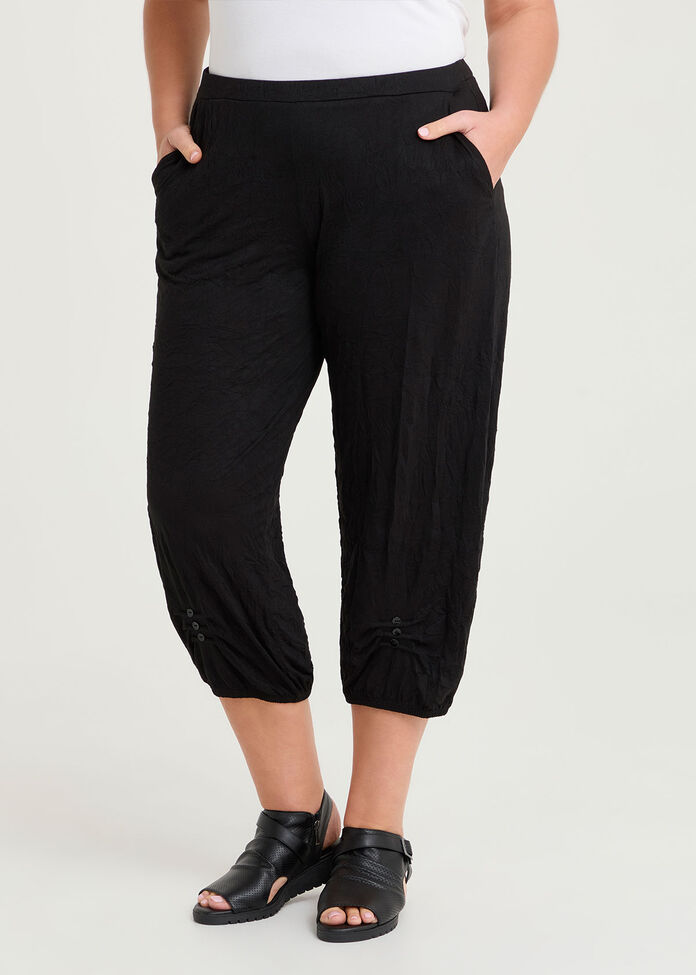 Crush Tuck Lantern Crop Pant, , hi-res