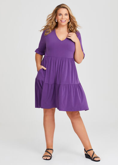 Plus Size Short Sleeve Luna Tier Dress