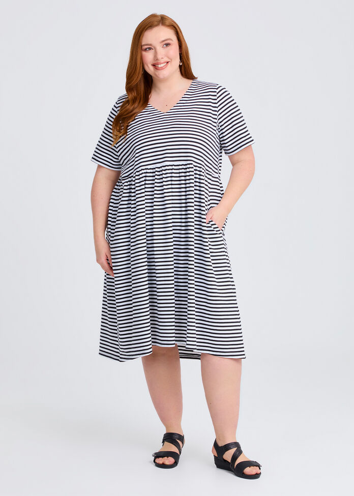Sabina Stripe Dress, , hi-res
