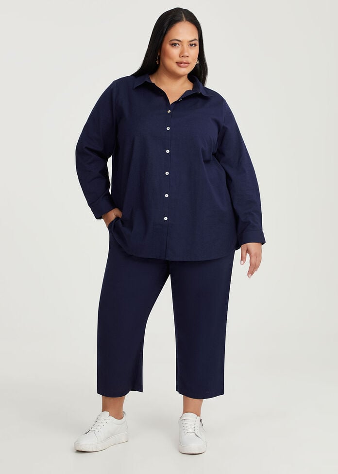 Cotton Linen Essential Shirt, , hi-res