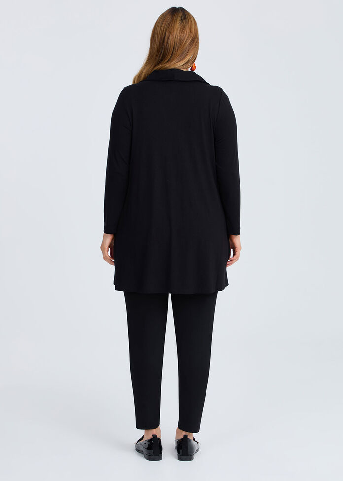 Shop Plus Size Applique & Foil Natural Tunic, Black | Taking Shape NZ