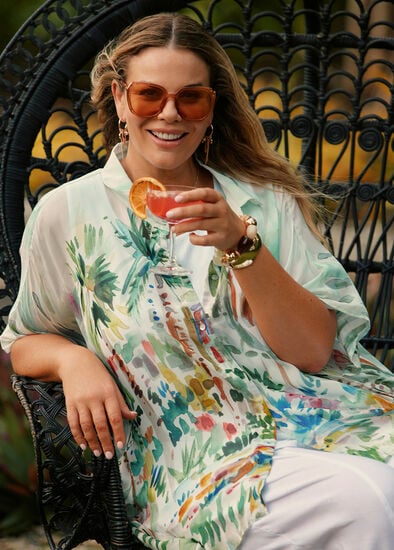 Plus Size Natural Isla Shirt