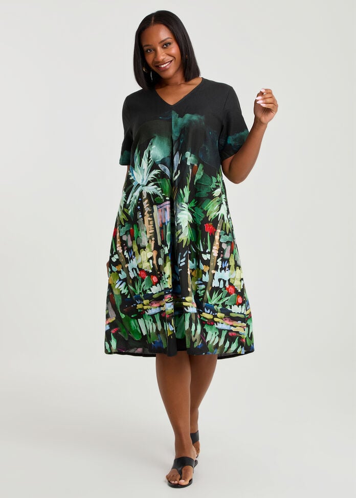 Linen Blend Isla Maxi Dress, , hi-res