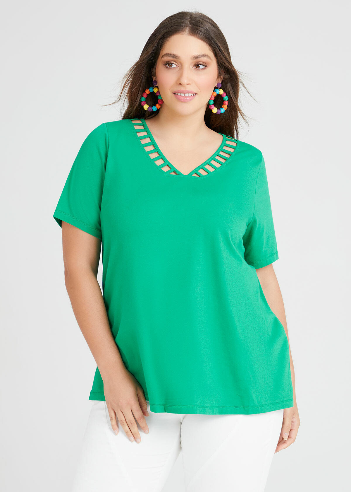 emerald green plus size top