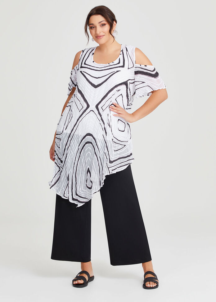 Cold Shoulder Crushed Tunic, , hi-res