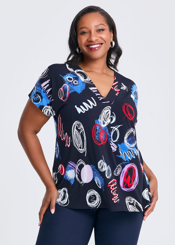 Molly Print Top, , hi-res