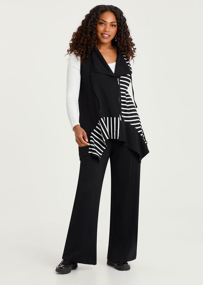 Natural Cala Stripe Splice Vest, , hi-res