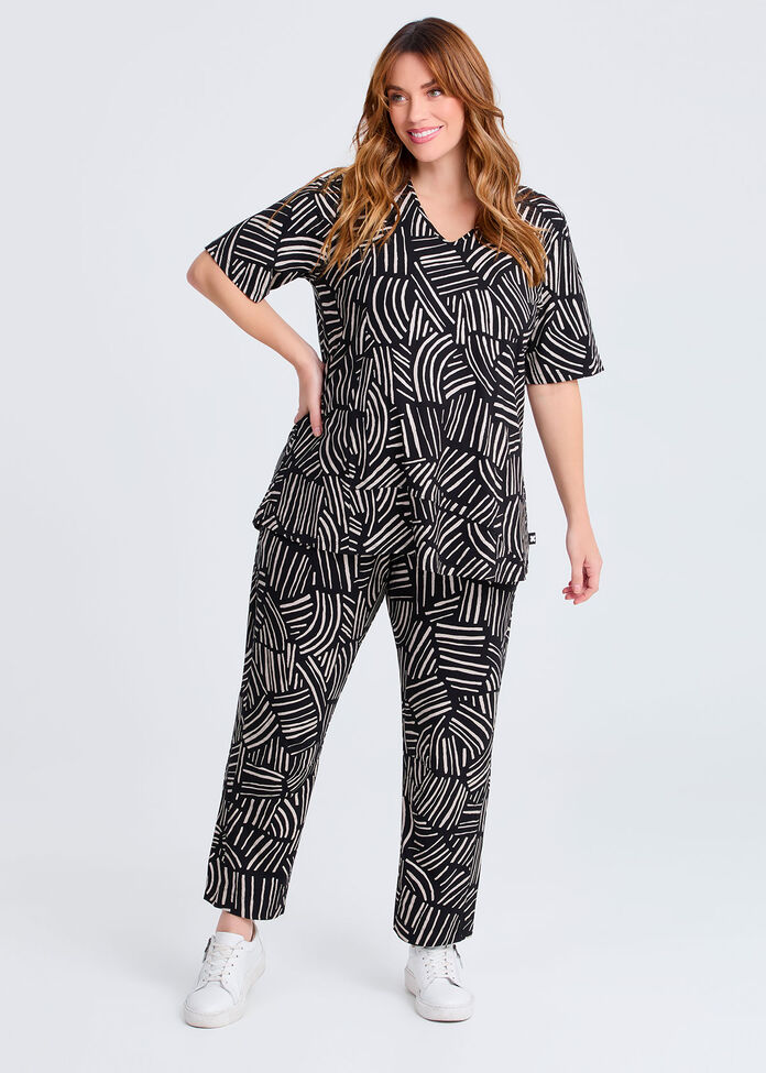 Natural Kiara Abstract Pant, , hi-res