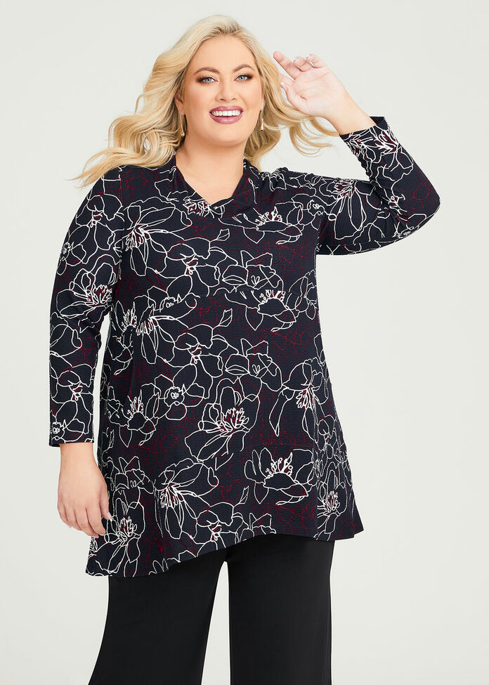Shop Plus Size Scribble Print Snugtunic in Blue | Sizes 12-30 | Taking ...