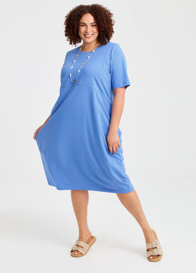 Plus Size Cotton Talia Short Sleeve Dress