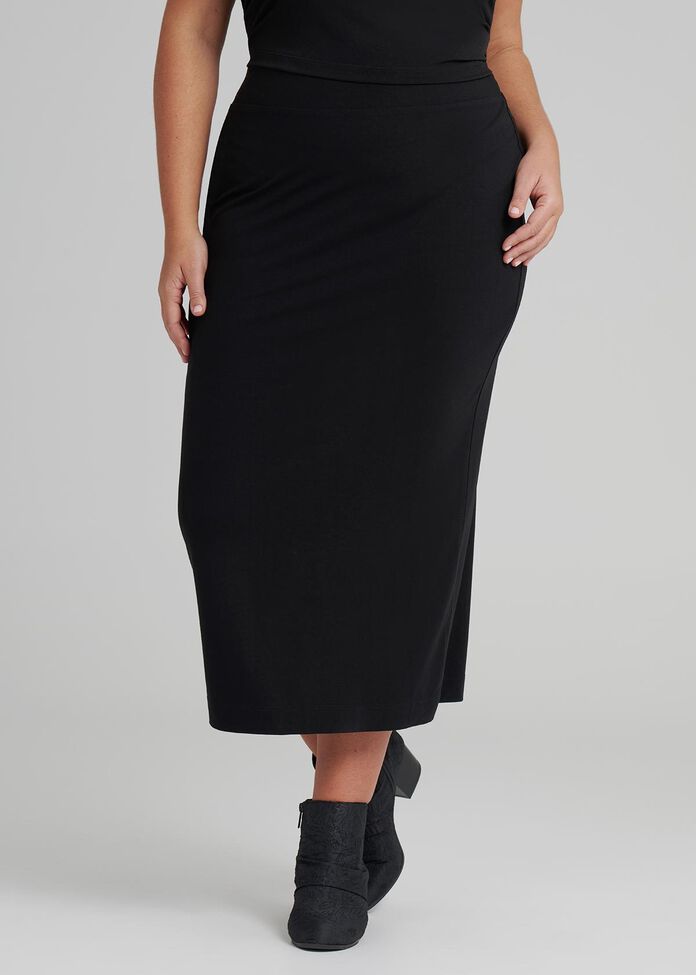 Shop Plus Size Reimagined Long Skirt in Black | Taking Shape AU