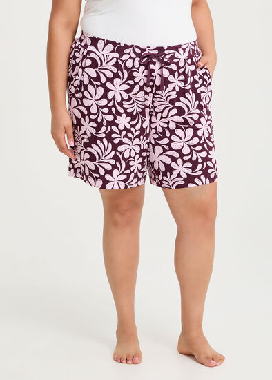 Plus Size Bamboo Fleur Pyjama Short