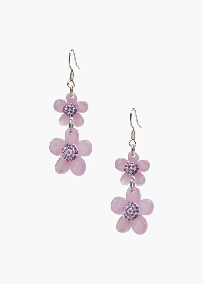 Pretty Multi Flower Earring, , hi-res