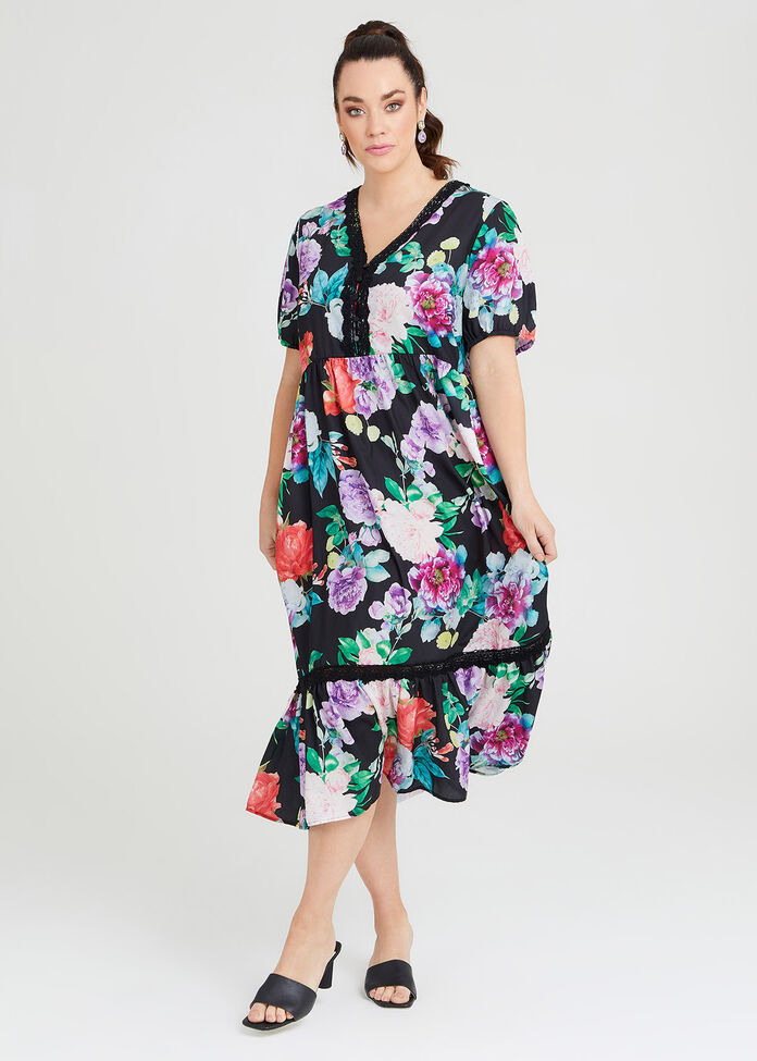 Shop Plus Size Grandiflora Roses Maxi Dress in Multi | Taking Shape AU