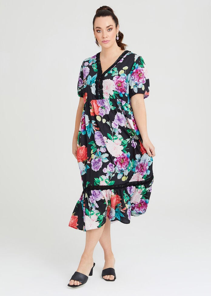 Shop Plus Size Grandiflora Roses Maxi Dress in Multi | Taking Shape AU
