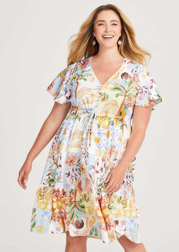 Natural Desert Valley Dress, , hi-res