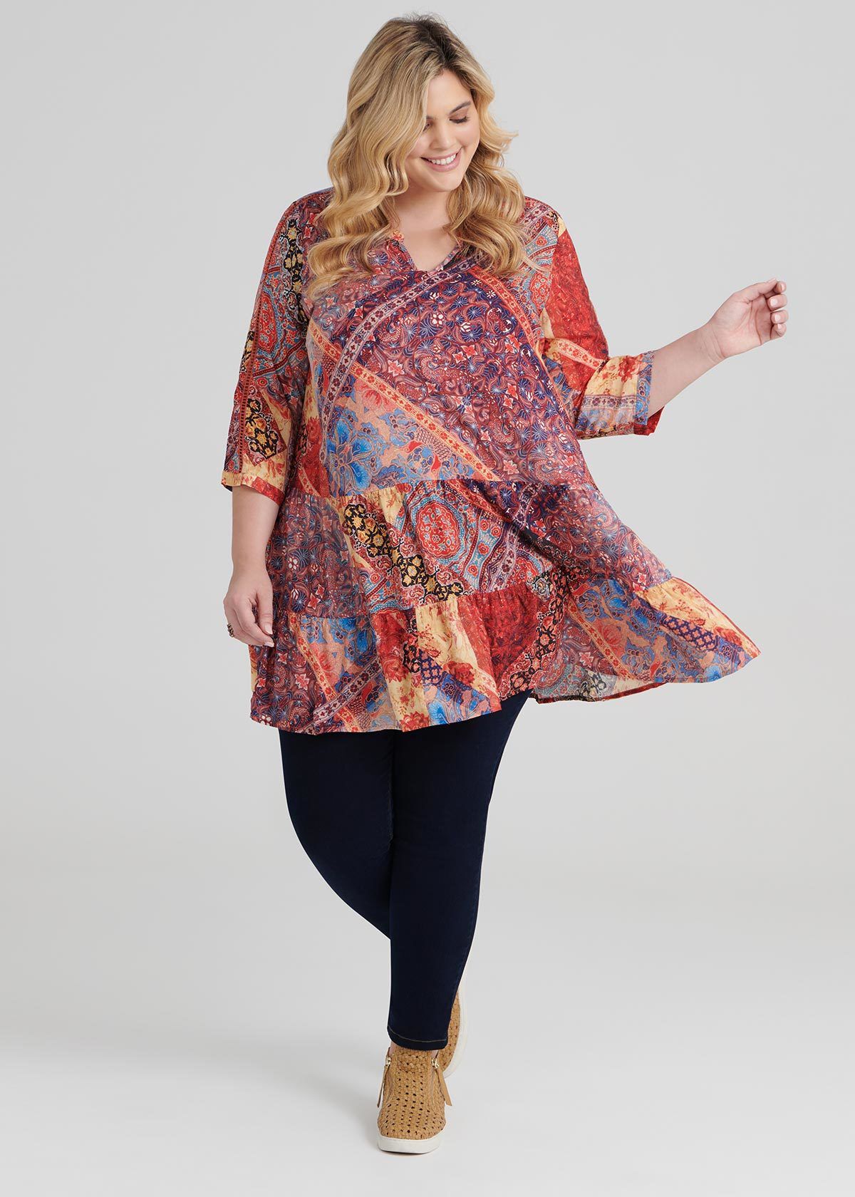 Boho tunic 2025 plus size
