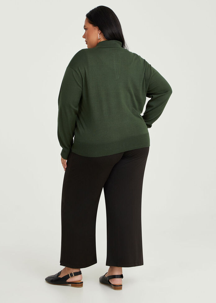 Polo Collar Natural Jumper, , hi-res