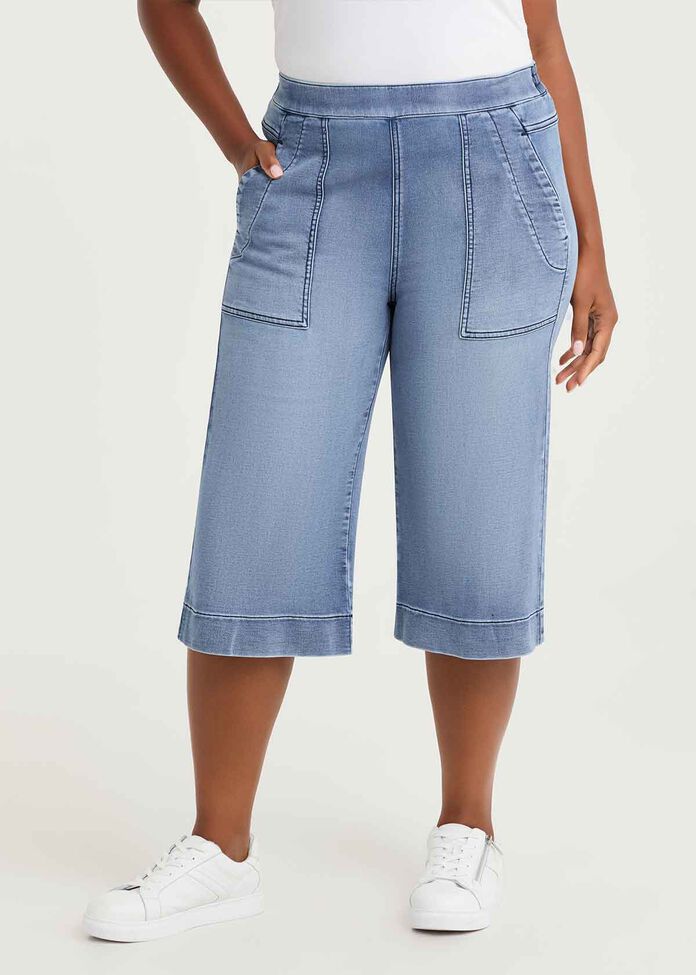 Cotton Blend Bermuda Short, , hi-res