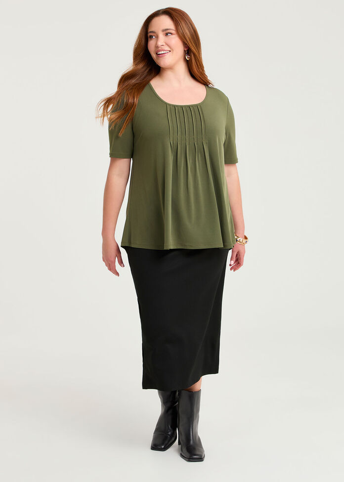 Pintuck Detail Top, , hi-res