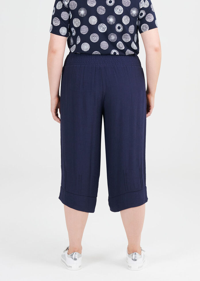Shop Cuba Crop Pant in navy in sizes 12 to 24 | Taking Shape