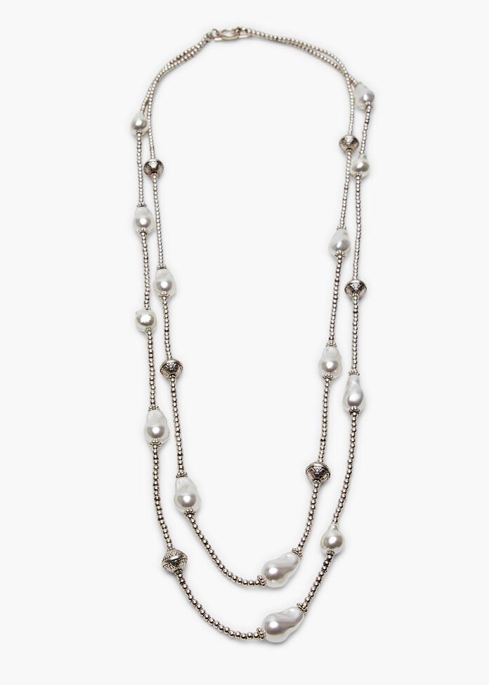 Long Pearl Necklace, , hi-res