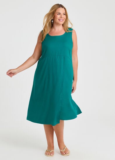 Plus Size Linen Isla Shift Dress