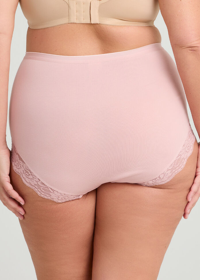 3 Pack Cotton Lace Full Briefs, , hi-res