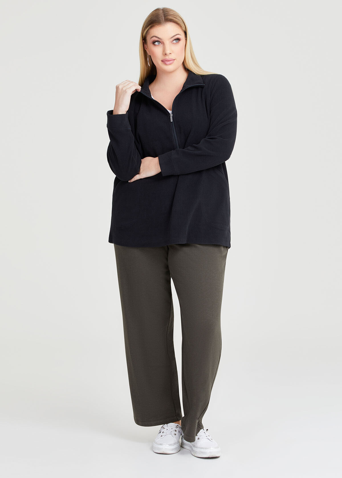 Shop Plus Size Straight Leg Lounge Pant in Black | Taking Shape AU