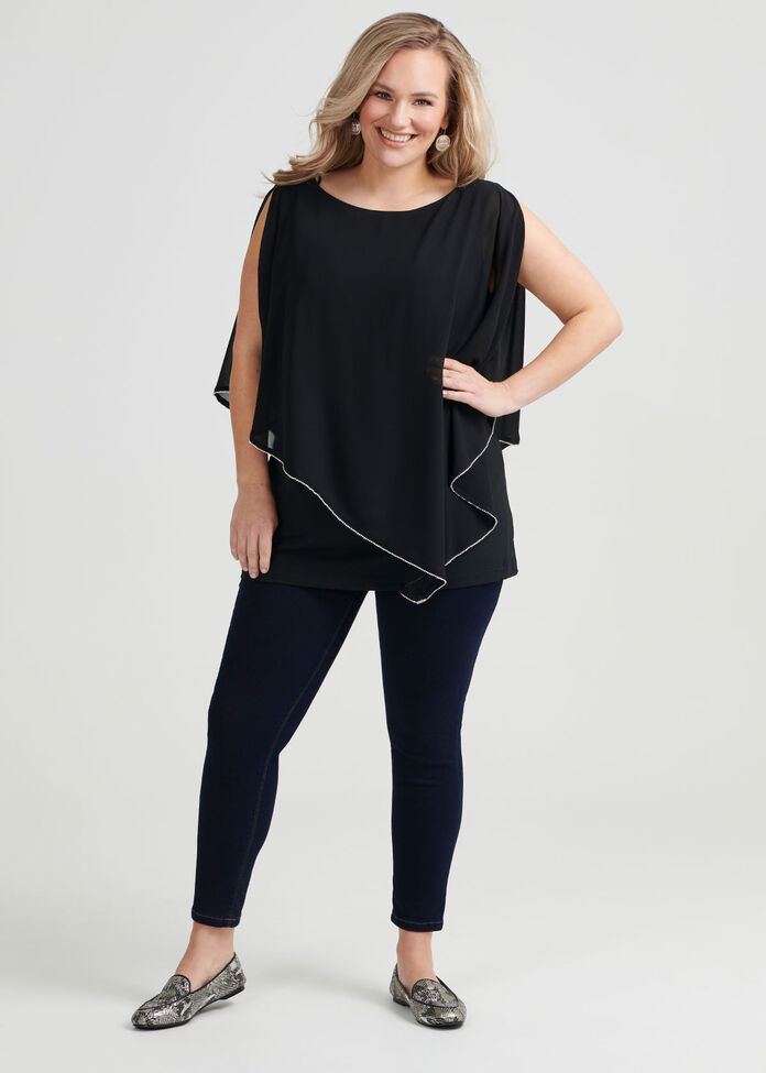 Shop Plus Size Alice Diamonte Top in Black | Taking Shape AU