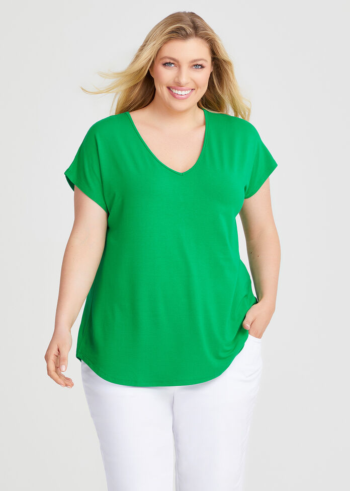 Natural Everyday V-neck T-Shirt, , hi-res