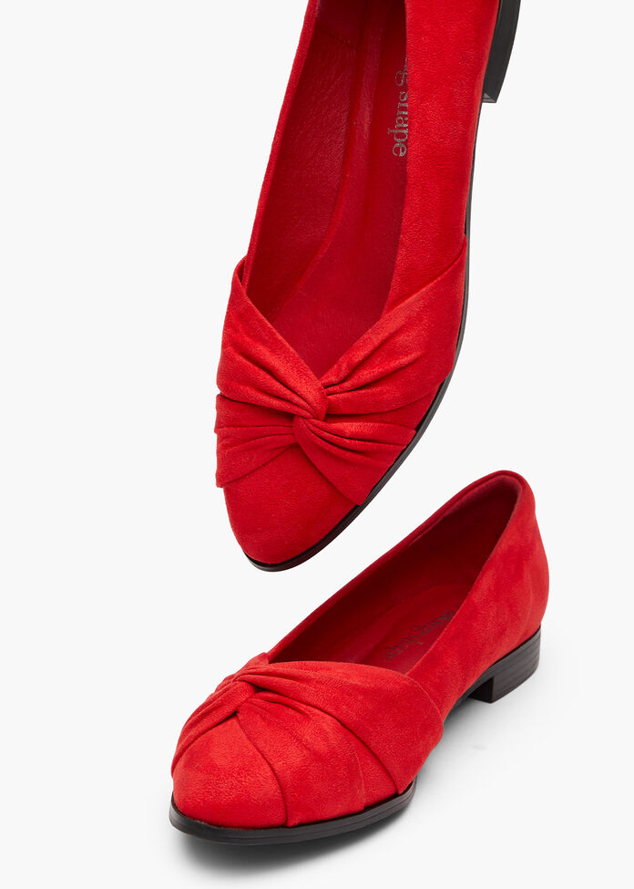 Ruched Flat Shoe, , hi-res