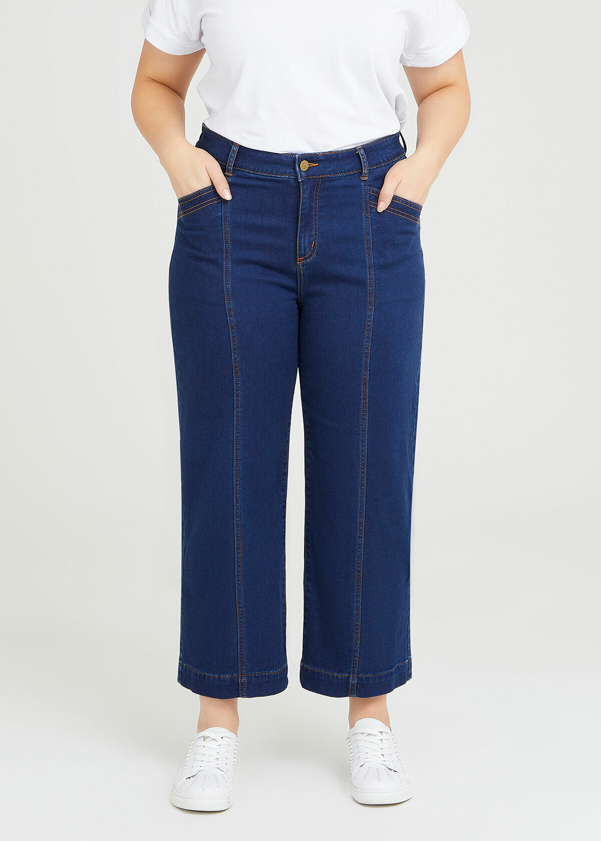 Plus size wide leg jeans uk store