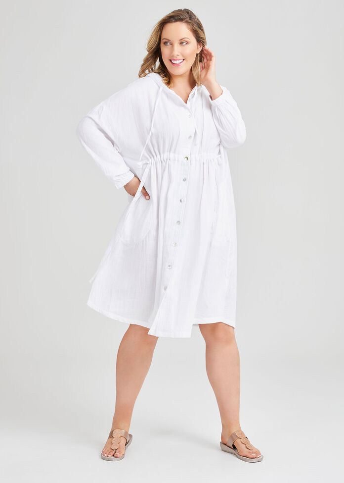 Cotton Hoddie Cover Up, , hi-res