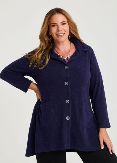 Plus Size Enthuse Pocket Cardigan