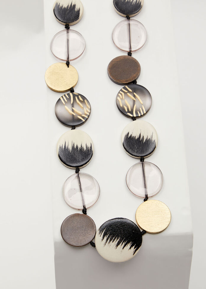 Wooden Jungle Bead Necklace, , hi-res