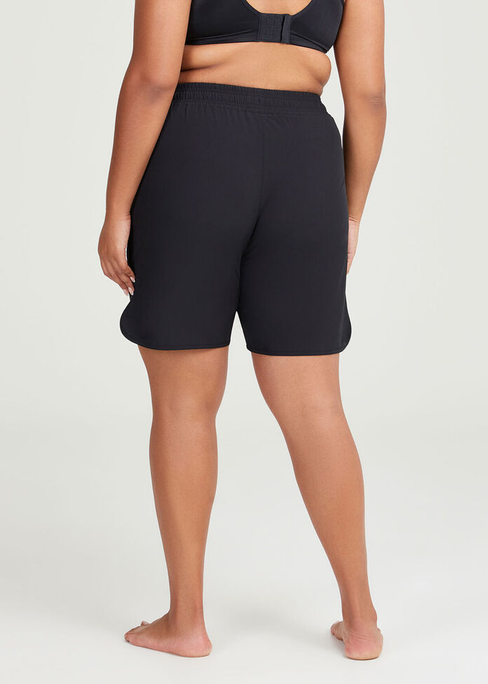 Shop Plus Size Mesh Pocket Boardshorts in Black Sizes 1230 Taking