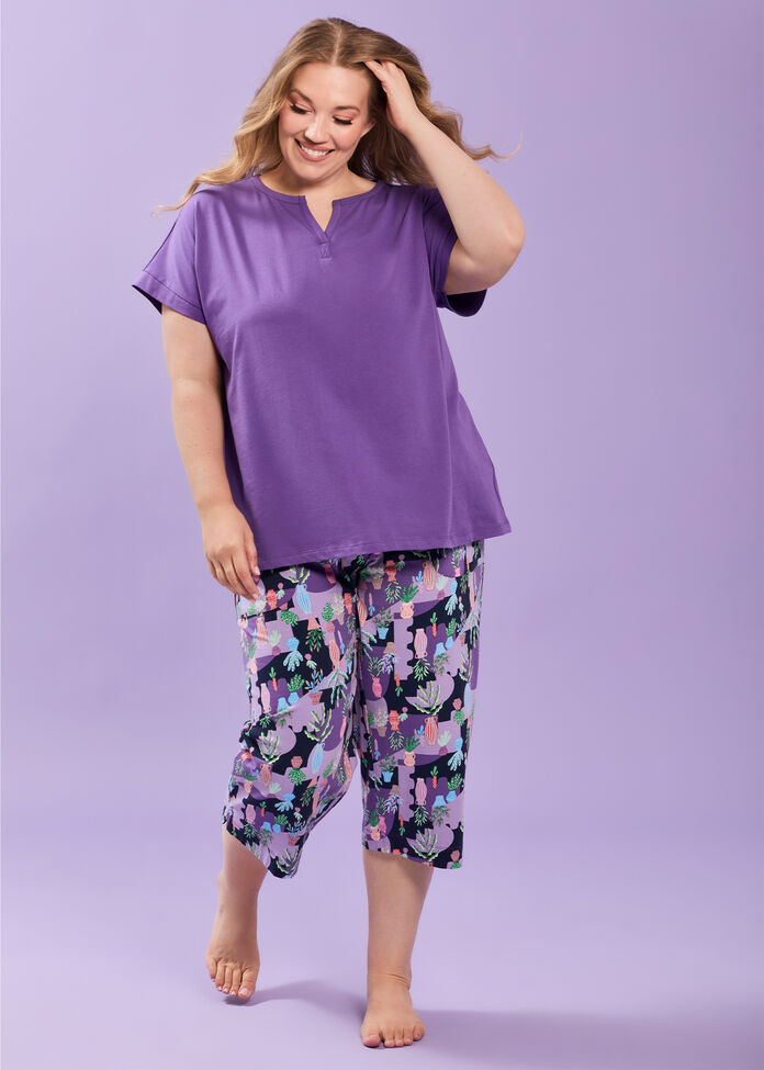 Australian Cotton Leafy Pj Pant, , hi-res